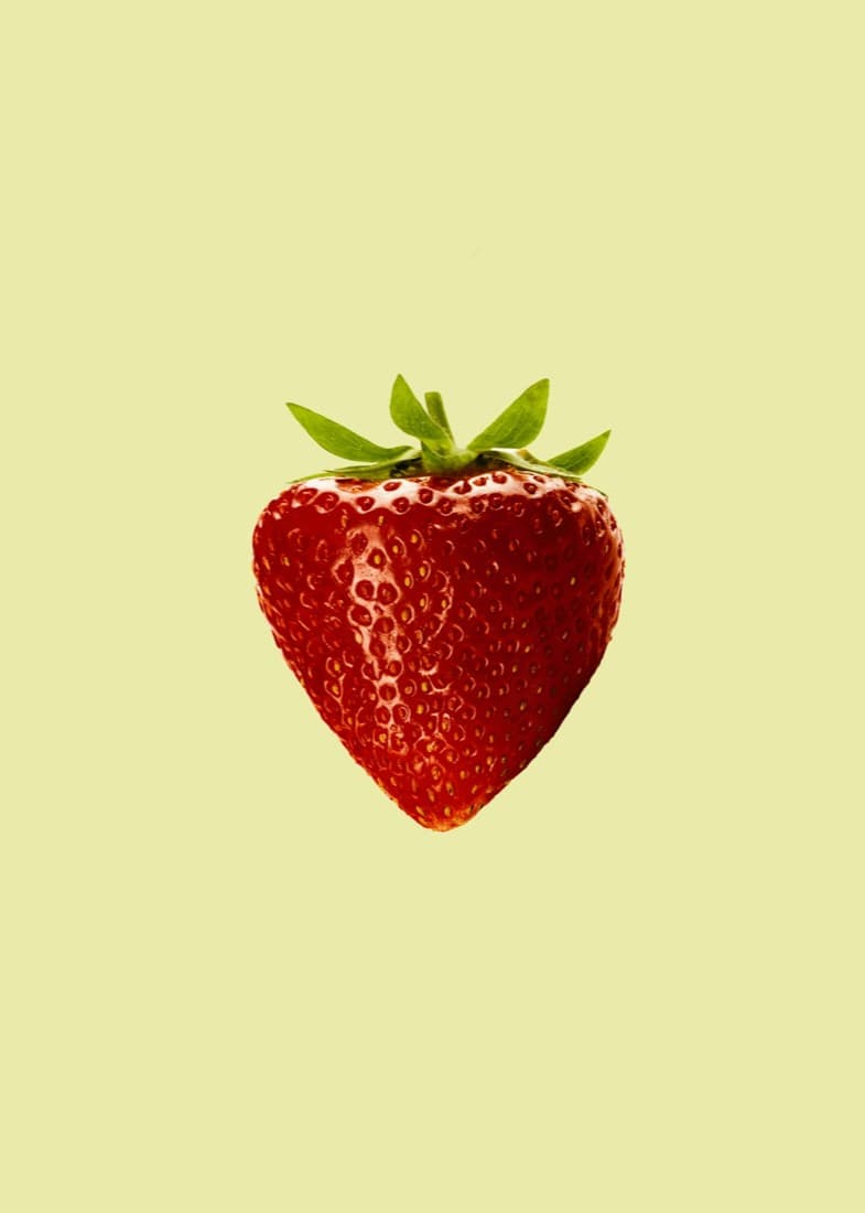 A single perfect strawberry